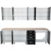 Bucatarie Zebra 260 cm din PAL Negru cu blat termoizolant crem